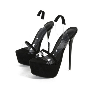 Sandalias de Mujer con Plataforma Impermeable para Fiestas Europeas y Americanas 2024, Tacón Alto y Delgado de 16 cm, Diseño de Serpiente, Tallas 34-40 - Product Image 5