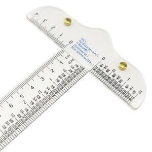 Transparante 6Inch 15Cm Dubbele Meetschaal T-Vierkante Plastic Handwerktekening Vlakke Liniaal - Product Image 2