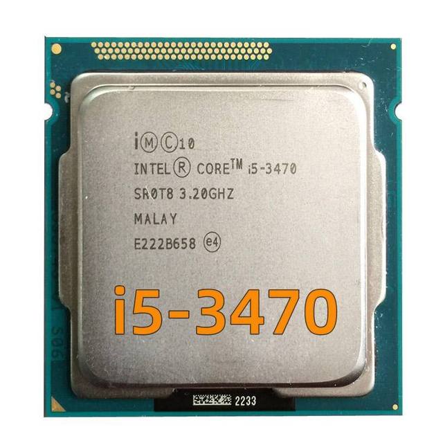 Cpu Core I5 3 Series I5 3470 for Desktop Computer Used Computer Cpus