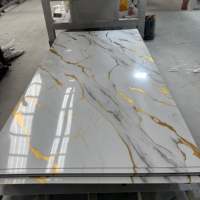Plaque Murale PVC Effet Marbre UV Imperméable pour Intérieur