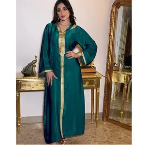 Vestido largo musulmán Abaya de Dubái, Kimono turco, caftán, ropa islámica, UAE