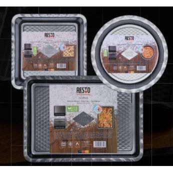 96114 round Pizza Pan Carbon Steel and Ceramic Material Safe for Microwave Dishwasher Oven Usage for Baking for Home Kitchen