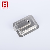 Loquet à palette escamotable en acier inoxydable verrouillable avec poignée encastrée et trous de fixation pour camion, remorque, boîte à outils, coffre