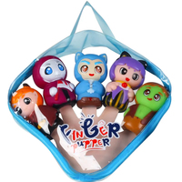 Ensemble de marionnettes à doigts et figurines de bain pour enfants, thème sorcière, en caoutchouc amusant, pour Halloween, cadeau, décoration, panier, OEM
