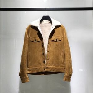 Veste en jean polaire pour homme, personnalisée, tendance, douce et chaude, doublure polaire, col en fourrure matelassé, veste en jean en fourrure - Product Image 3
