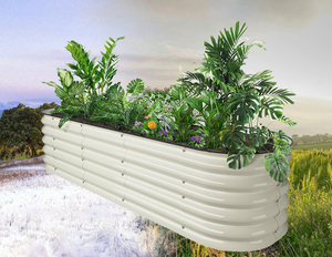Vente en gros usine : Pots <span class=keywords><strong>de</strong></span> fleurs d'extérieur avec plateau, grandes jardinières pour légumes, bacs <span class=keywords><strong>de</strong></span> culture surélevés pour fruits - Product Image 4