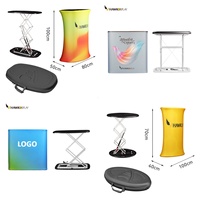 Table de promotion portable, comptoir de salon professionnel, podium, stand d'exposition, stand pliable écologique, stand d'exposition portable