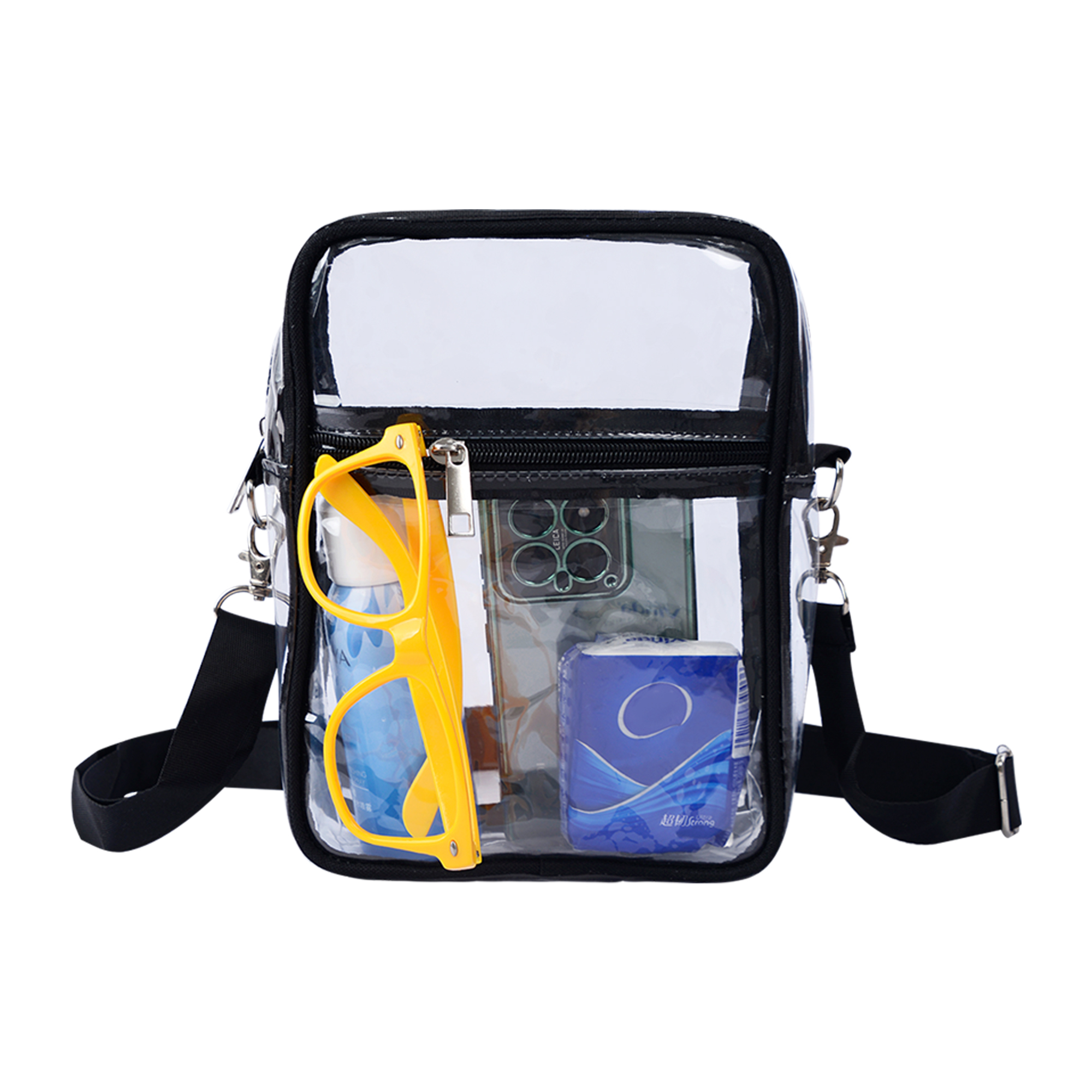 Clear PVC Stadium Crossbody Messenger Bag