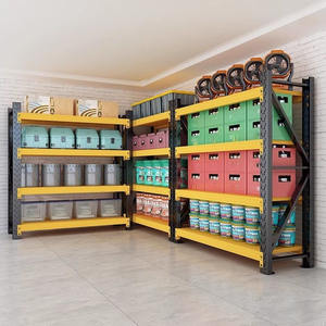 מחסן מתכת תעשייתי מזורז פלדה 5-אור חובה מדפים מערכות בורג ערמה מתכווננות לאחסון יעיל - Product Image 2