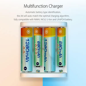 Cargador de Baterías Inteligente A4 Air de 4 Compartimentos para Baterías AAA y AA, Entrada USB de 18W, Funcionamiento Inalámbrico Doméstico, Recargable 10500 - Product Image 3
