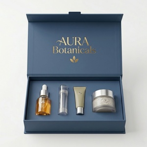 Boîte cadeau rigide personnalisée de luxe, écologique et réutilisable, avec carton gris, impression de logo avec dorure à chaud et vernis UV sélectif - Product Image 1