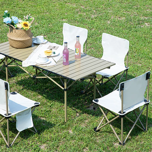 Tavolo da Campeggio Moderno Leggero Portatile Pieghevole per Cene all'Aperto e Uso Alberghiero BBQ Giardino Patio Feste - Impilabile Impermeabile - Product Image 4