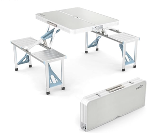 Juego de mesa y silla plegable para muebles de exterior con logotipo personalizado, sillas plegables para eventos, mesa plegable portátil para acampar - Product Image 6