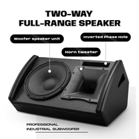 Bekboes Enceinte de monitoring professionnelle 12/15 pouces 600-800 watts pour spectacles en direct et monitoring clair sur scène