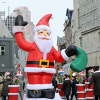 Santa Claus Inflable Gigante de PVC de 26 pies, Marca LT, para Publicidad, Fiestas Festivas, Navidad, Modelo de Bolsa de Regalo Verde, Personalizable