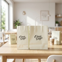 Sacs de courses en papier kraft recyclé personnalisés en gros avec logo pour l'emballage de cadeaux et d'aliments