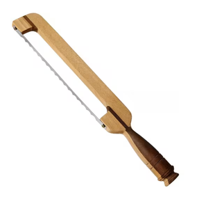 Couteau à pain en bois personnalisé 16,8 cm avec manche en bois ergonomique et housse de protection - Product Image 1