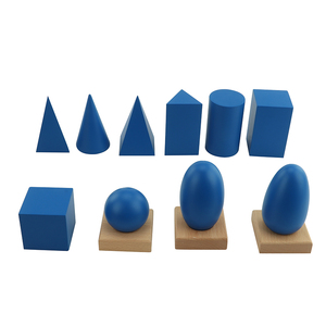 Bán Hot Hình Học chất rắn Set Montessori sensorial vật liệu xây dựng khối Bộ - Product Image 5