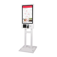 Kiosque de paiement en libre-service avec écran tactile personnalisé OEM, scanner de code QR, impression de tickets, système de commande POS, machine de kiosque Android