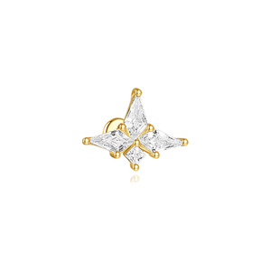 Pendientes de Plata 925 con Borla Larga y Circonita Blanca Ojo de Caballo de CANNER para Mujer - Product Image 3