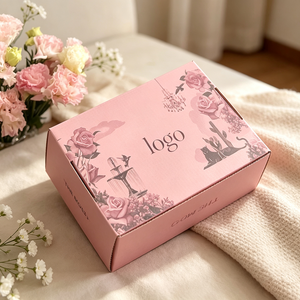 Boîte d'emballage en carton ondulé rose personnalisée pour l'expédition de bougies, d'huiles parfumées et de vêtements - Product Image 3