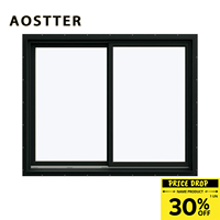 Ventanas y Puertas de Perfil de Doble Acristalamiento Resistentes a Huracanes, Ventana Corredera de Aluminio con Vidrio