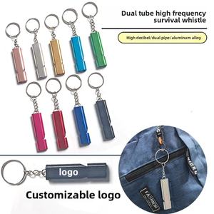 批发双音生存口哨钥匙扣-铝合金户外野营徒步紧急安全钥匙圈 - Product Image 2