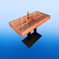 Luxuriöser Acryl-LED-Licht-Couchtisch mit Tischdekoration