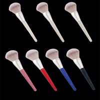 Haute qualité personnalisé votre propre pinceau rose rouge bleu super doux poudre fard à joues luxe diamant pinceau de maquillage