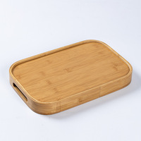 Plateau de rangement alimentaire rectangulaire vintage en bambou MIXWARES, plusieurs tailles, passe au lave-vaisselle, réutilisable, organisation de la maison