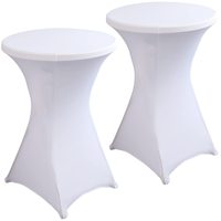Ensemble de nappes de banquet nordiques en polyester extensible de couleur unie pour bar à cocktails, comptoir, hôtel, décoration de mariage - Vente en gros usine