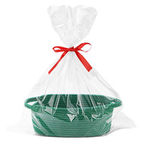 Panier de rangement tissé en corde de coton nordique avec poignées, bac organisateur ovale pour jouets, collations, pépinière