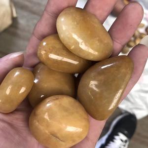 Ciottoli di Pietra Gialla Super Lucidati di Alta Qualità, Rocce Rotonde di Fiume per Paesaggistica, Decorazione di Giardini e Parchi - Product Image 1