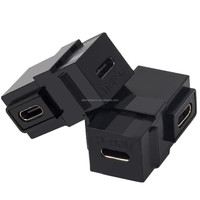 Conectores adaptadores Keystone de muestra gratis, montaje en Panel, USB 2,0 A hembra a A hembra, adaptador acoplador para Cable USB