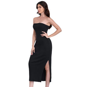 Vestido <span class=keywords><strong>Maxi</strong></span> moldeador de tubo sin tirantes para Mujer | Moldeador de cuerpo incorporado, compresión de corte alto | No se requiere sujetador/Ropa interior para fiesta - Product Image 3