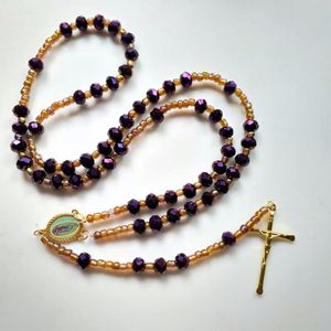 Collier de prière en perles de cristal à la mode avec croix de Jésus pour cadeau - Product Image 3