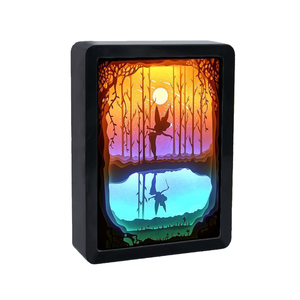 Artículos de Regalo para Niños, Columpio de <span class=keywords><strong>Hada</strong></span> Tinker Bell, Marco de Fotos Personalizado, Caja de Sombra, Luz Nocturna 3D para Decoración de Habitación Infantil - Product Image 1