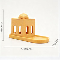 Porte-bougie LED en forme de mosquée, tendance du moment, décoration de bureau, ornement de table islamique musulman pour l'Aïd Moubarak