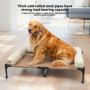 Großes Atmungsaktives Netz-Memory-Foam-Haustierbett, Bodenfreies Feuchtigkeitsabweisendes Abnehmbares Waschbares Universelles Campingbett für Kleintiere und Hunde - Product Image 2