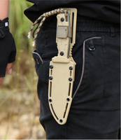 TLM01 couteau d'extérieur à lame fixe D2 de haute qualité et Durable avec affûteur de couteaux Kydex couteaux de survie en pierre de silex