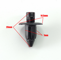 Clips de fixation universels pour pare-chocs de voiture, type poussoir, en nylon noir, à tête de flèche, pour garnitures de pare-chocs et grilles automobiles