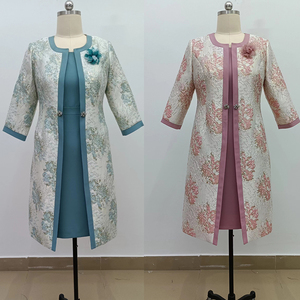 Robes élégantes pour femmes, ensembles de vêtements grande taille, costumes pour femmes de Turquie, robe deux pièces pour femmes 2022 pour l'église - Product Image 1