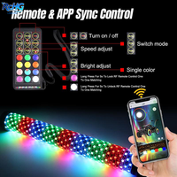 Antennes spirales de 3 pieds pour télécommande musicale APP, contrôle ATV UTV, antennes LED RGB, lumières LED hyper épaisses pour Polaris RZR pour Maverick X3