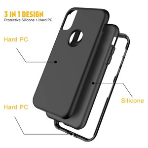 2019ฟรีตัวอย่างเคสกันกระแทกสำหรับ iPhone XS MAX, เคสซิลิโคนนิ่มแบบ3 in 1ชิ้นสำหรับ iPhone X - Product Image 3