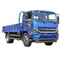 Truk Flatbed Legal 10 Ton dengan Platform Terbuka, Truk Utilitas Diesel Truk Kargo untuk Perlengkapan Perkakas & Pertanian