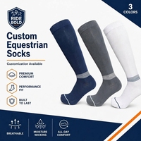 Chaussettes d'équitation mi-hautes personnalisées pour adultes et jeunes, respirantes en coton, à compression, pour l'automne, avec logo personnalisé