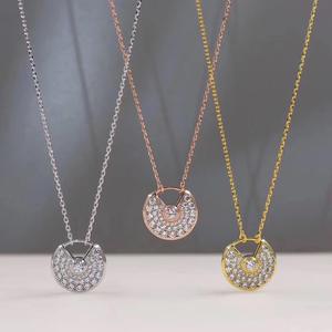 Collier de mode queue de poisson Zircon avec breloque pavée CZ plaquée or 18 carats personnalisé prêt à expédier - Product Image 3