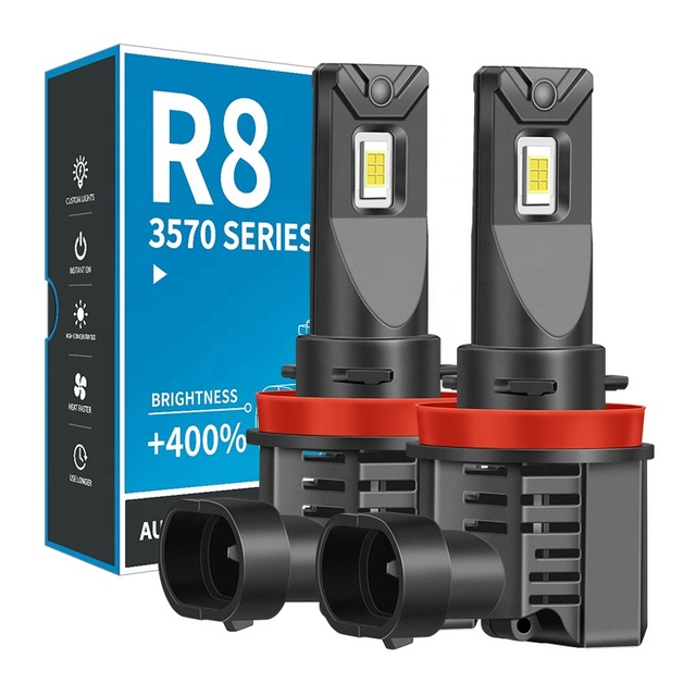 SENROBO Factory Direct Sales R8 H4 H7 H11 Led Headlight Bulb Compact Mini Body Plug and Play No Cutting No Damage for Car