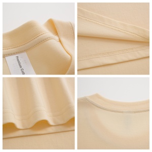 Regular Fit Unisex T-Shirt, 180g 100% Cotton Solid Knitted, Short Sleeve Puff Printed Custom Logo Factory Supply - Product Image 3