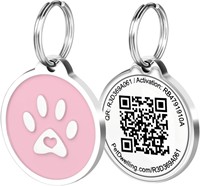 Vente en gros de métal vierge gravure laser personnalisée cordon QR étiquette en silicone NFC pour animaux de compagnie